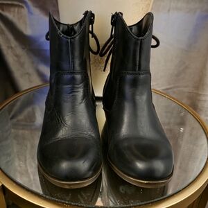 Copper Key Cowgirl Toddler Boots Black Leather Ankle Boots